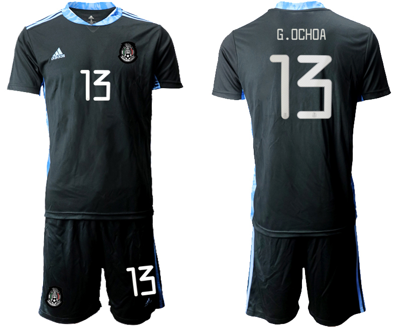 Men 2020-2021 Season National team Mexico goalkeeper black #13 Soccer Jersey->mexico jersey->Soccer Country Jersey